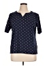 Croft & Barrow Polka Dots Blue Short Sleeve Polo Size XL - photo 1