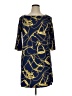J. McLaughlin Print Blue Casual Dress Size XL - photo 1