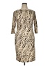 J. McLaughlin Animal Print Gold Cocktail Dress Size XL - photo 1