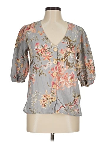 MNG 3/4 Sleeve Blouse (view 1)