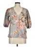 MNG Gray 3/4 Sleeve Blouse Size 6 - photo 1