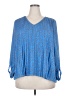 Nine West 100% Polyester Blue 3/4 Sleeve Blouse Size XXL - photo 1