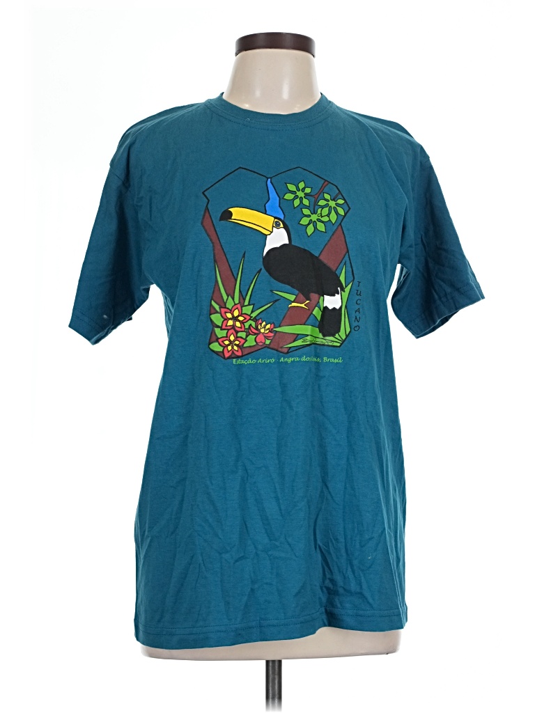 Pre-owned Assorted Brands Short Sleeve T-shirt In Teal