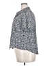 Nine West 100% Polyester Print Silver Short Sleeve Blouse Size XXL - photo 5