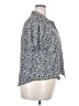 Nine West 100% Polyester Print Silver Short Sleeve Blouse Size XXL - photo 4