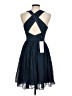 JJ's House 100% Polyester Solid Blue Cocktail Dress Size 6 - photo 2