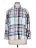 Joules 100% Cotton Plaid Blue Long Sleeve Button-Down Shirt Size 10 - photo 1