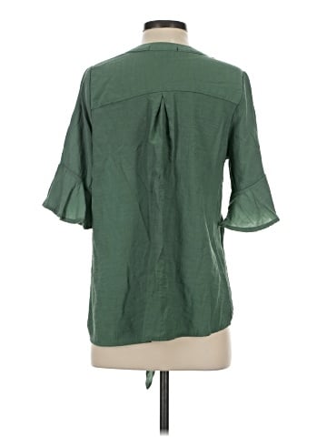Always Indigo 3/4 Sleeve Button-Down Shirt (view 2)