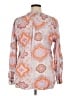 Old Navy 100% Cotton Paisley Orange Long Sleeve Blouse Size XL - photo 2
