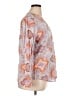 Old Navy 100% Cotton Paisley Orange Long Sleeve Blouse Size XL - photo 4