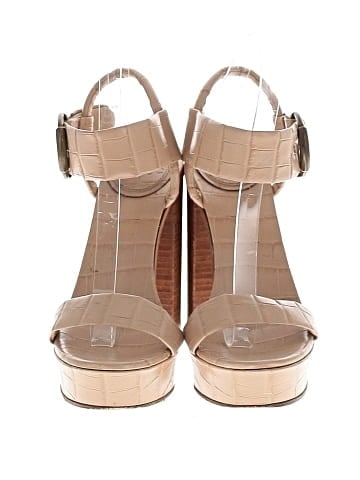 Chloé Leather Croc Embossed Platform Sandals (view 2)