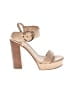Chloé 100% Leather Tan Leather Croc Embossed Platform Sandals Size EU 38 - photo 1