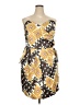 Snap Print Yellow Cocktail Dress Size 18 - photo 1