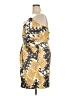 Snap Print Yellow Cocktail Dress Size 18 - photo 5