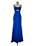 Betsy & Adam Solid Blue Cocktail Dress Size 6 - photo 1