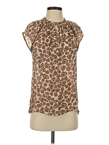 Tucker Short Sleeve Silk Top (view 1)
