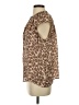 Tucker 100% Silk Animal Print Brown Short Sleeve Silk Top Size S - photo 5