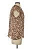 Tucker 100% Silk Animal Print Brown Short Sleeve Silk Top Size S - photo 4