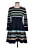 Moth Stripes Blue Casual Dress Size L - photo 1