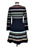 Moth Stripes Blue Casual Dress Size L - photo 2