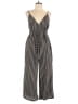 Hayden 100% Polyester Stripes Gray Jumpsuit Size L - photo 1