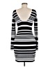 Jennifer Lopez Stripes Black Casual Dress Size M - photo 2