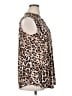 Cocomo Animal Print Brown Sleeveless Blouse Size 1X - photo 4