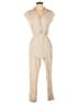 Hem & Thread Solid Ivory Jumpsuit Size S - photo 1