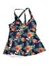 Summer Mae Floral Blue Swimsuit Top Size L - photo 1