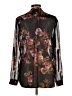 Kut from the Kloth 100% Polyester Floral Black Long Sleeve Blouse Size L - photo 2