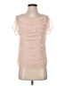 Whisper 100% Polyester Ivory Short Sleeve Blouse Size S - photo 1