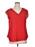 41Hawthorn 100% Polyester Red Short Sleeve Blouse Size XL - photo 1