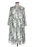 Torrid 100% Polyester Paisley Silver Casual Dress Size Med Plus (00) - photo 1