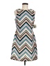 Taylor Chevron-herringbone Teal Casual Dress Size 8 - photo 1