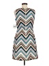 Taylor Chevron-herringbone Teal Casual Dress Size 8 - photo 2