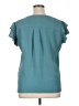 Blooming Jelly Teal Short Sleeve Blouse Size XL - photo 2