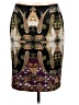 Vince Camuto Print Black Formal Skirt Size 10 - photo 1