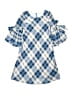 Rare Editions 100% Polyester Plaid Blue Dress Size 8 - photo 1