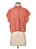 Thread & Supply Orange Short Sleeve Blouse Size S - photo 1