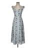 Francesca's 100% Polyester Paisley Blue Casual Dress Size XS - photo 1