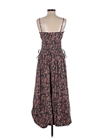 Madewell Smocked Bubble-Hem Midi Dress in Paisley (view 2)