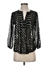 Abbeline 100% Polyester Polka Dots Black 3/4 Sleeve Blouse Size XS - photo 1