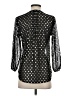 Abbeline 100% Polyester Polka Dots Black 3/4 Sleeve Blouse Size XS - photo 2