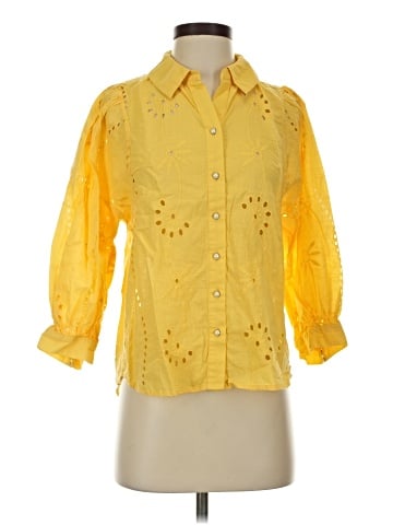 Forever That Girl for Anthropologie 3/4 Sleeve Button-Down Shirt (view 1)