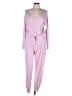 Serra Solid Pink Jumpsuit Size L - photo 1