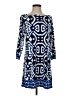 Laundry by Design Print Blue Casual Dress Size 4 - photo 1
