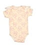 Bebe Hearts Ivory Short Sleeve Onesie Size 3-6 mo - photo 1