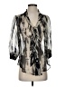 Karen Kane Silver 3/4 Sleeve Blouse Size S - photo 1