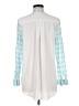 Foxcroft Checkered-gingham Teal Long Sleeve Button-Down Shirt Size 8 - photo 2