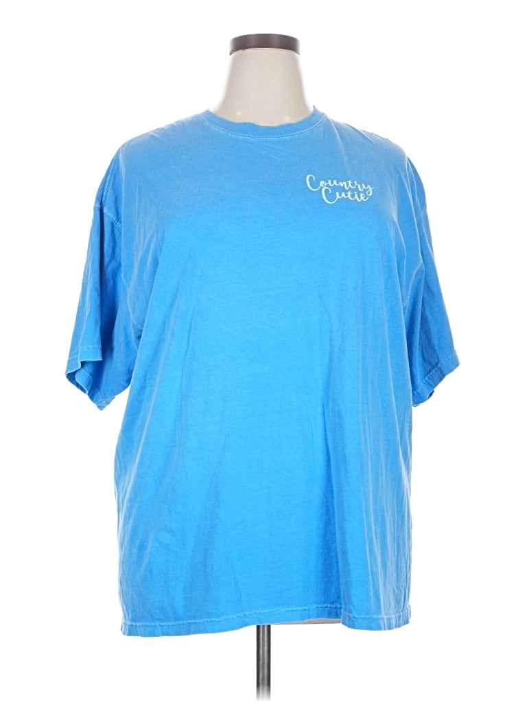 Pre-owned Comfort Colors Active T-shirt In Blue